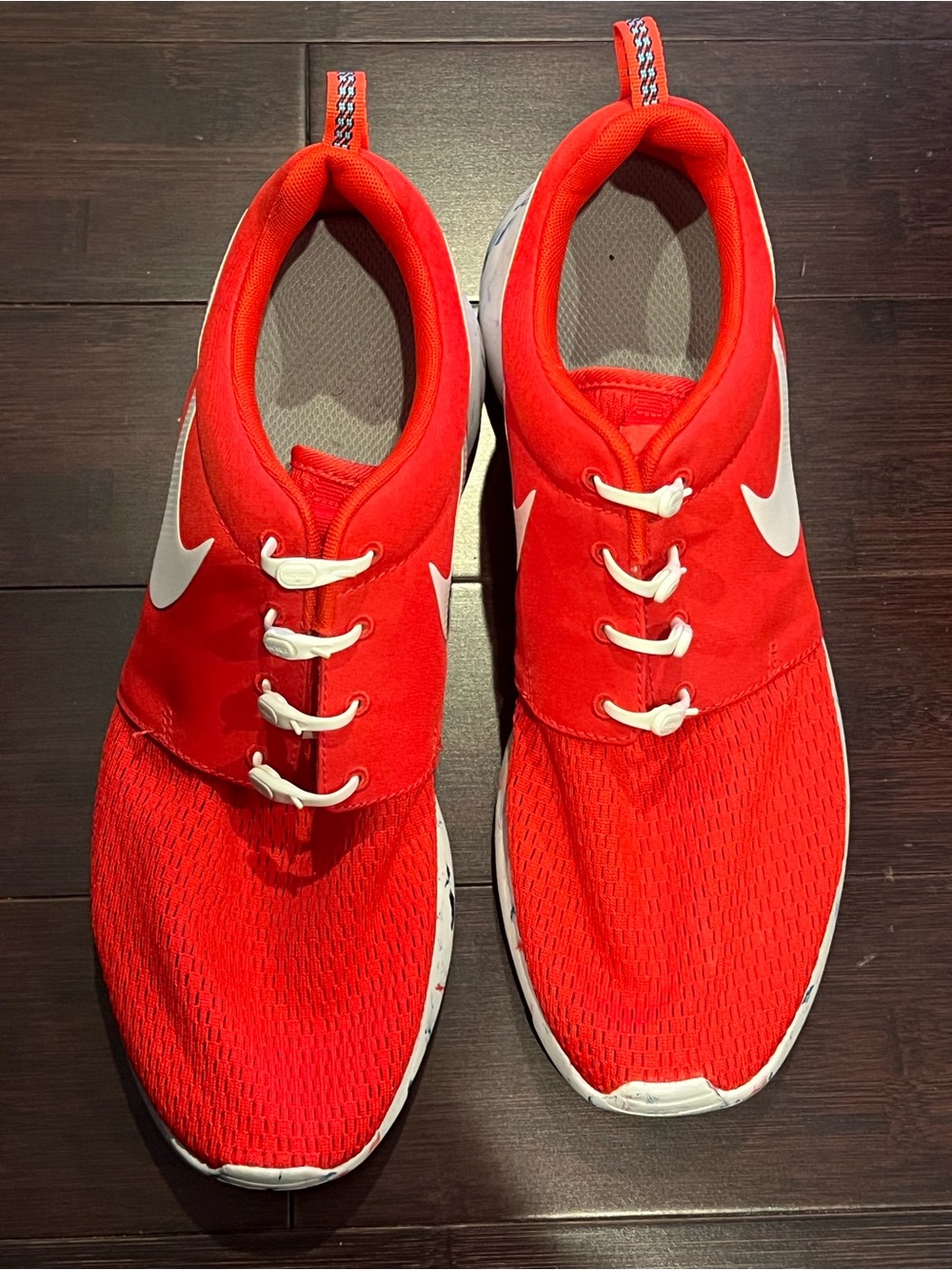 Nike Red Athletic Sneakers with White Swoosh